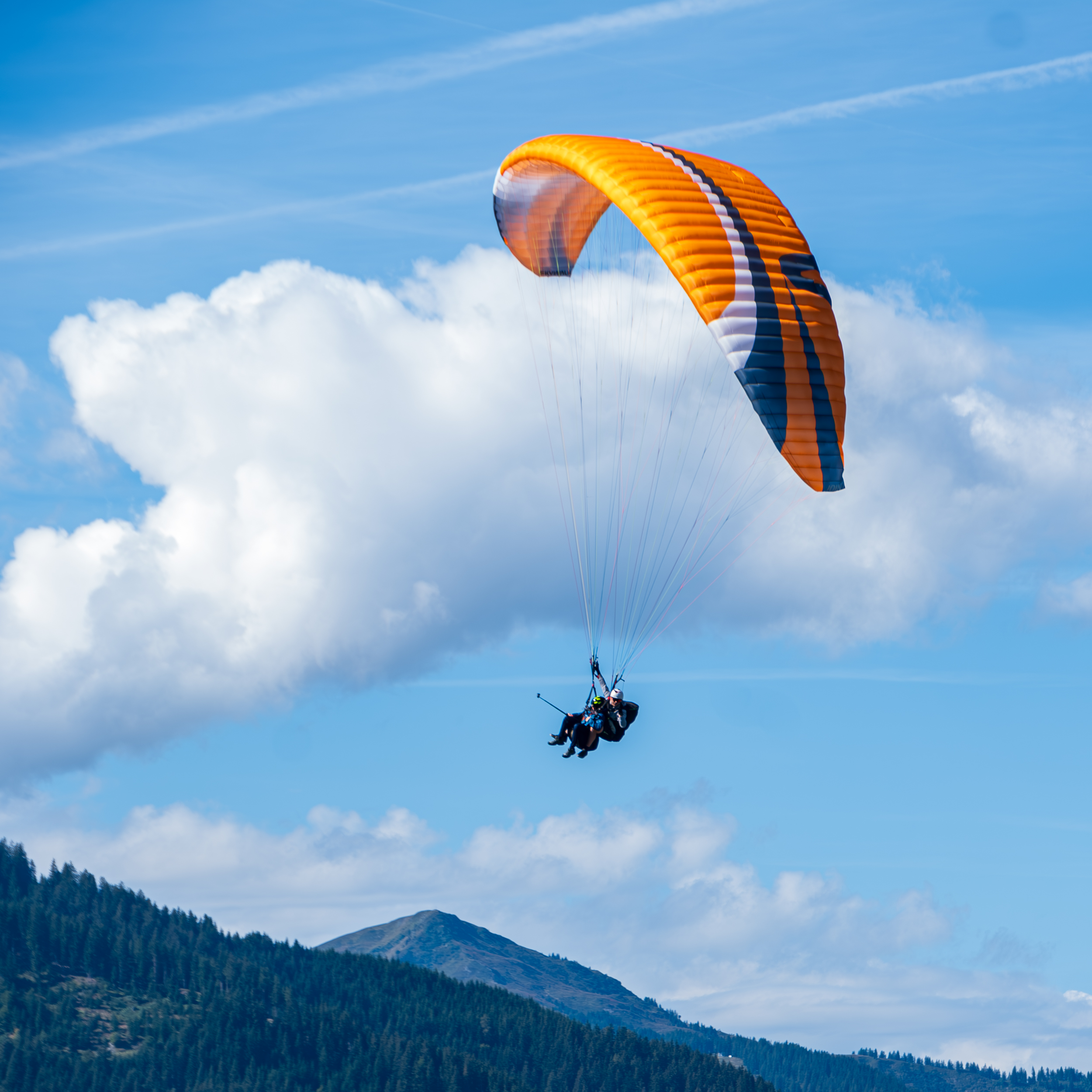 Tandemflug Tandem Paragliding Doppelflieger Happy